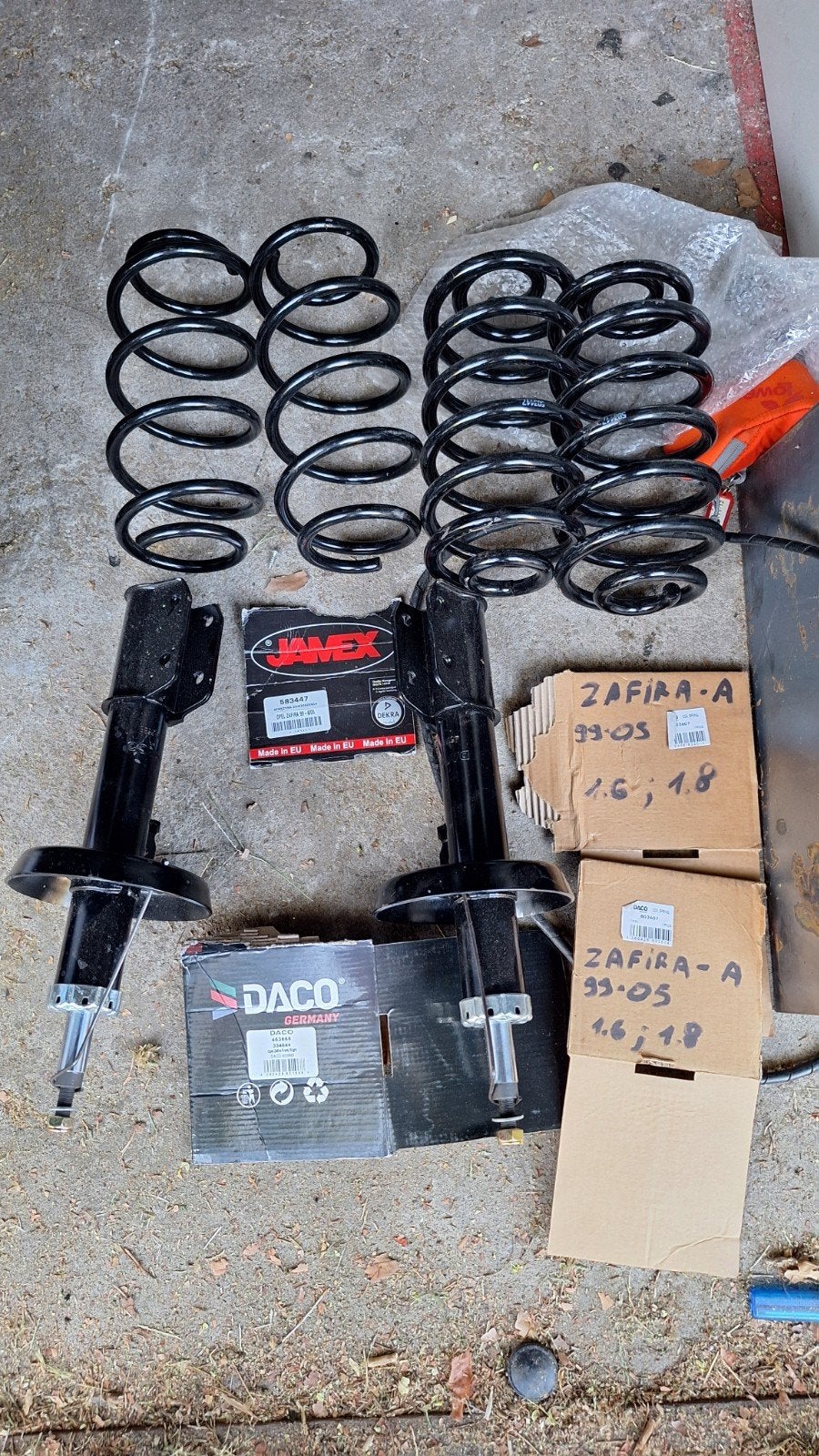 Schokdempers en veren set voor Opel Zafira A (1.6, 1.8), Ophalen of Verzenden, Nieuw, Opel