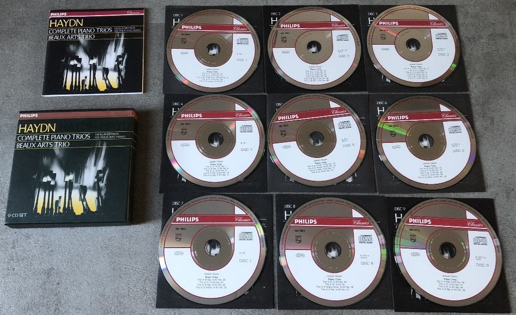 HAYDN - COMPLETE PIANO TRIOS - BEAUX ARTS TRIO - BOX 9 CD'S, Kamermuziek, Haydn, Ophalen of Verzenden, Zo goed als nieuw