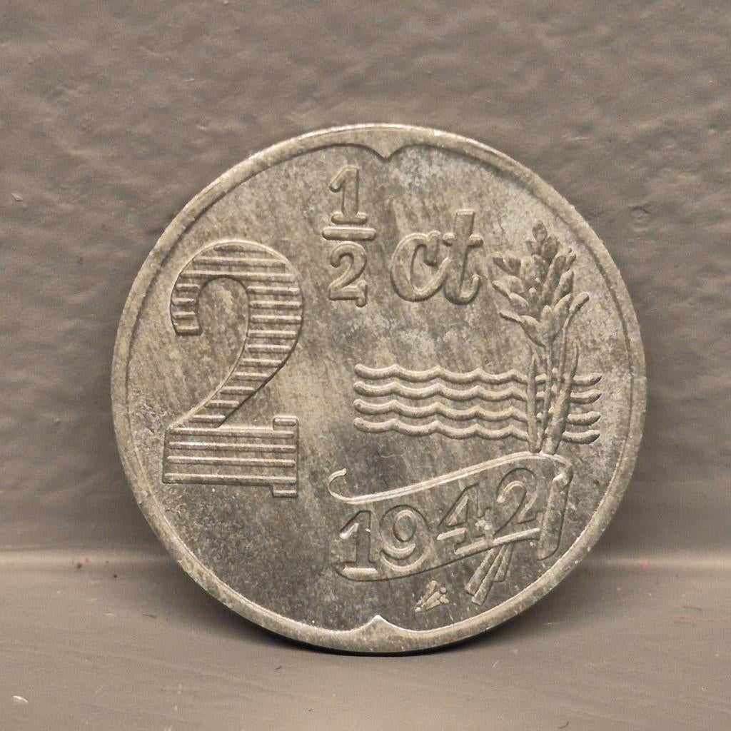 Zinken 2,5 cent 1942, Ophalen of Verzenden, Koningin Wilhelmina, 1 cent