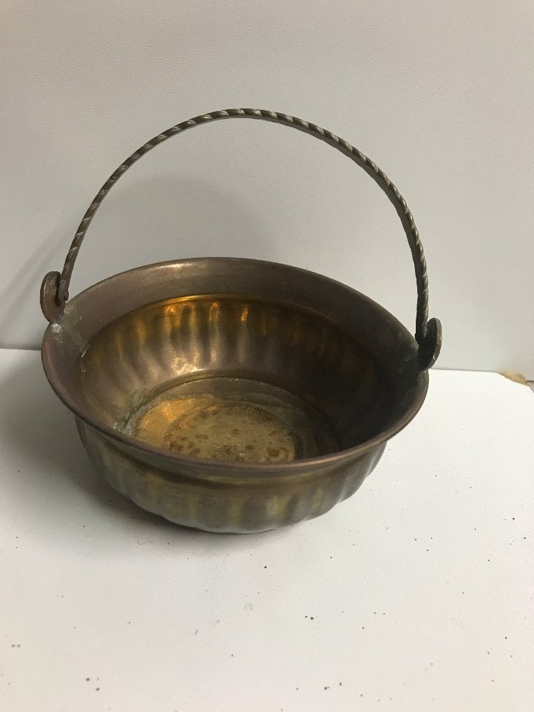 Antieke Koperen Keteltje met Handvat, Ophalen of Verzenden, Koper