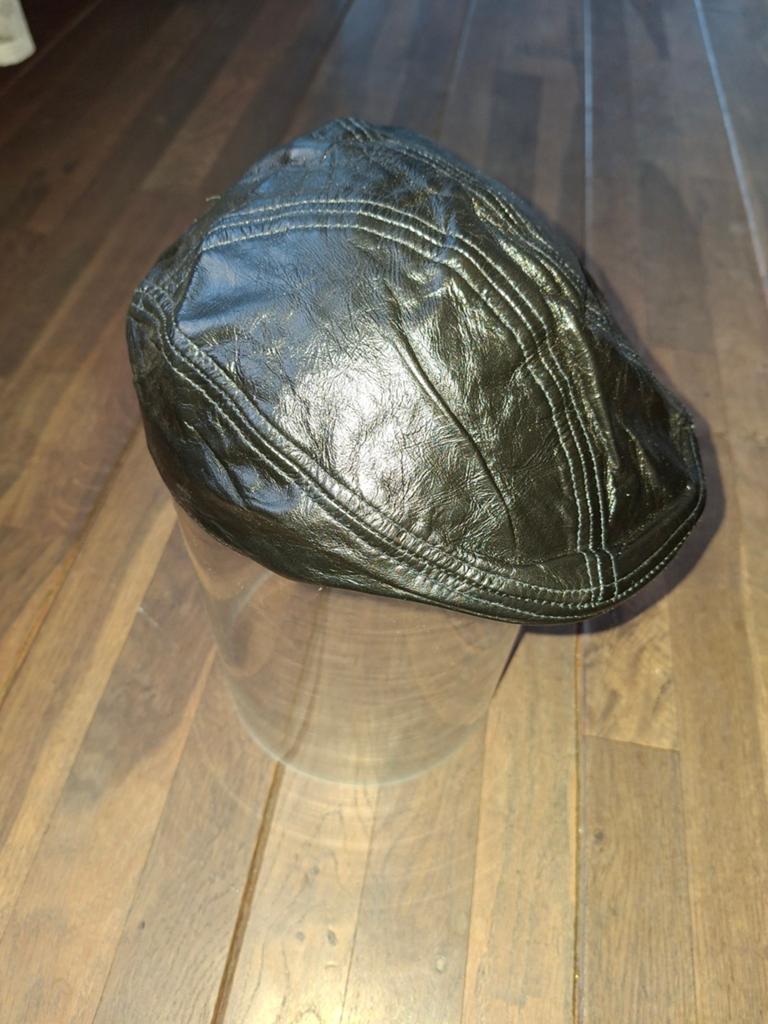 Vintage Heren Lederen Platte  Caps, Ophalen of Verzenden, Nieuw