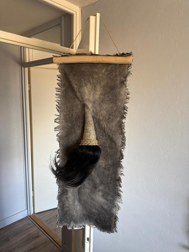 Robuuste landelijke kalkdoek met hoorn, Ophalen of Verzenden
