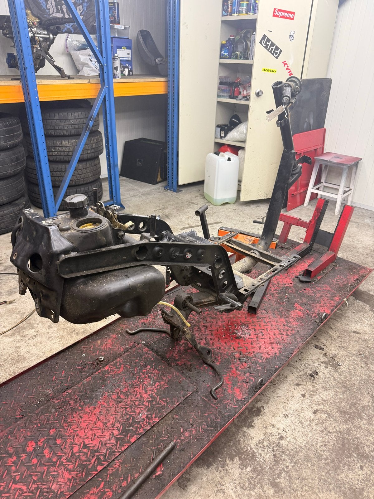 Piaggio SKR / Skipper 125cc Frame met Contactslot en Tank, Ophalen of Verzenden, Gebruikt, Frame, Piaggio
