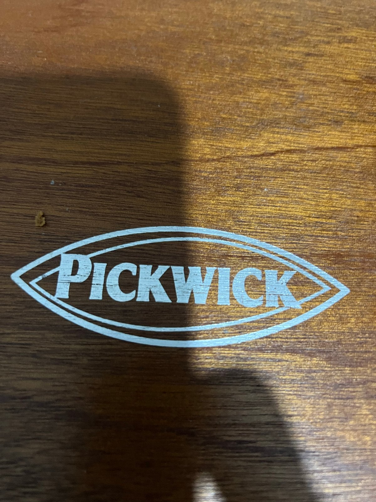 Pickwick theedoos van hout met 12 vakken, Gebruikt, Hout, Ophalen of Verzenden, Theedoos