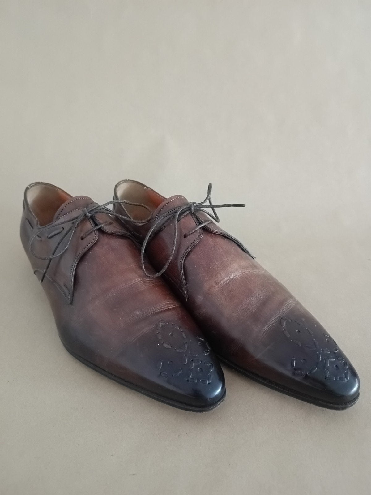 Santoni nette schoenen, maat 6.5 F, uitstekende staat, Kleding | Heren, Schoenen, Bruin, Verzenden, Santoni, Gedragen