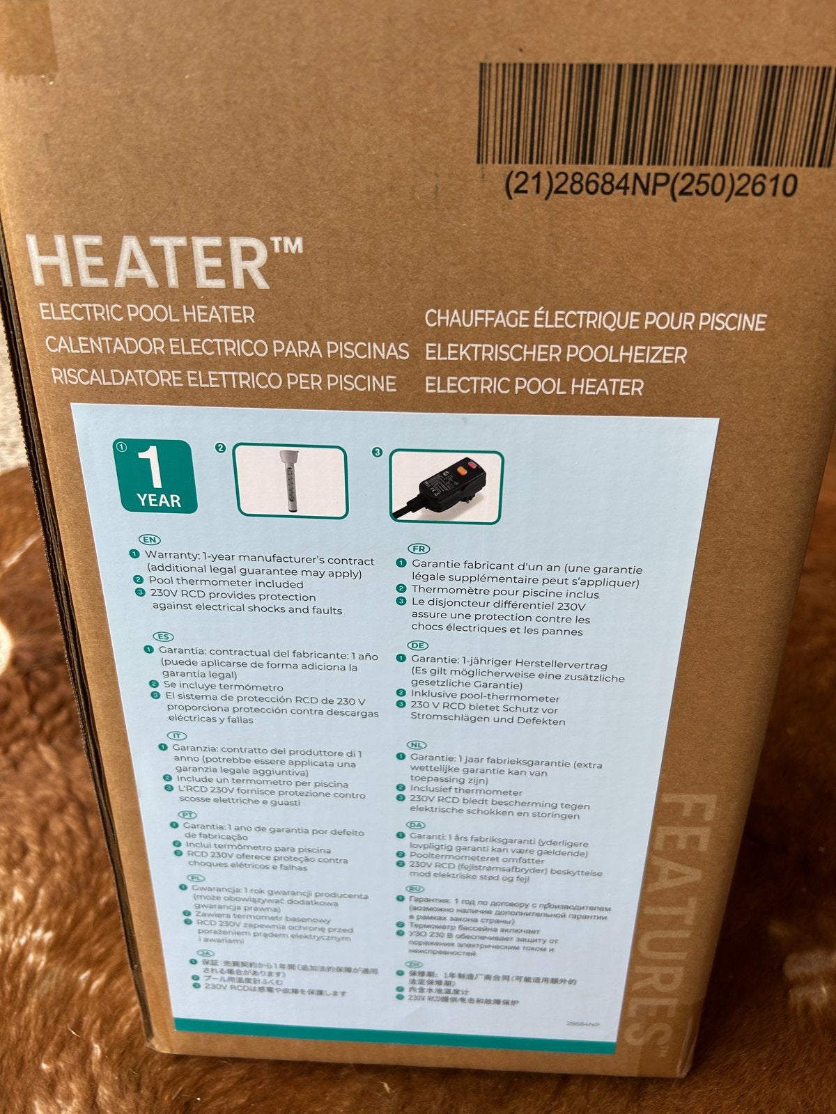 Intex Zwembadverwarming 3kW - Zo goed als nieuw, Minder dan 80 cm, Ophalen of Verzenden, Opzetzwembad, Rechthoekig