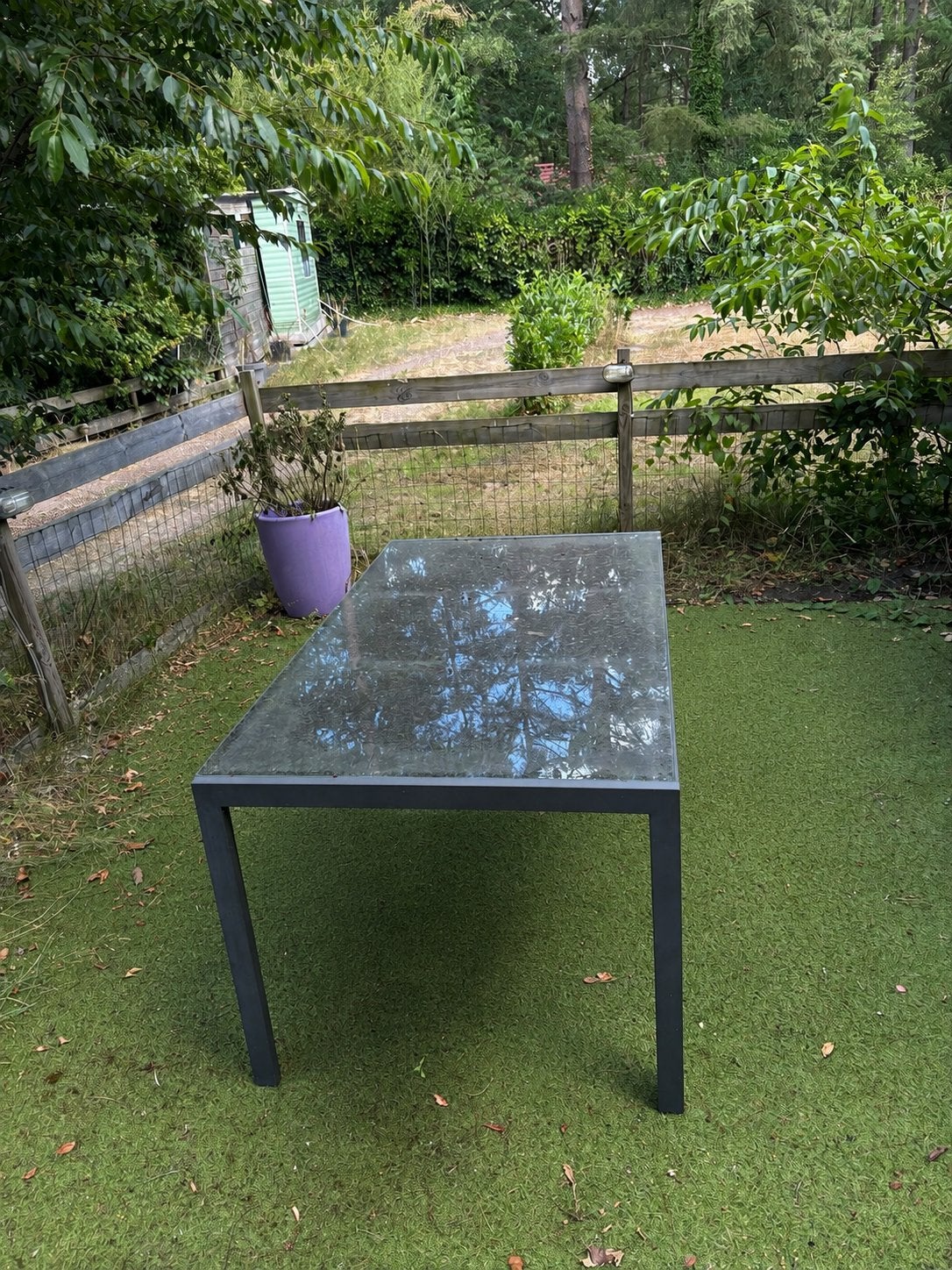 Tuin tafel, Ophalen, Gebruikt, Rechthoekig, Aluminium