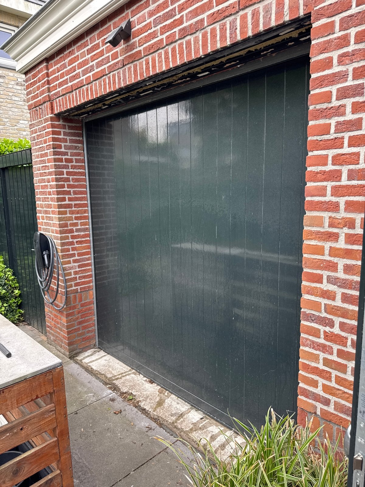 Elektrische garagedeur Hörmann, 2500x2375 mm, Gebruikt, Garagedeur, Ophalen of Verzenden, Metaal