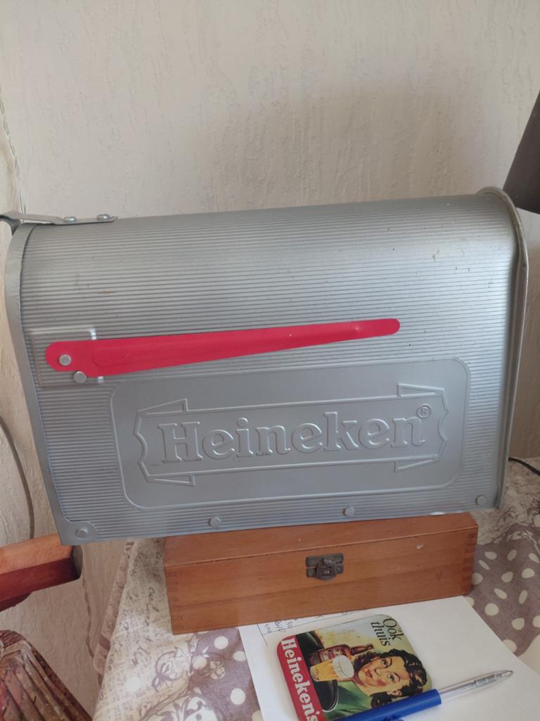 Heineken Amerikaanse brievenbus - Ongebruikt, Ophalen of Verzenden, Nieuw, Aluminium, Wandbrievenbus