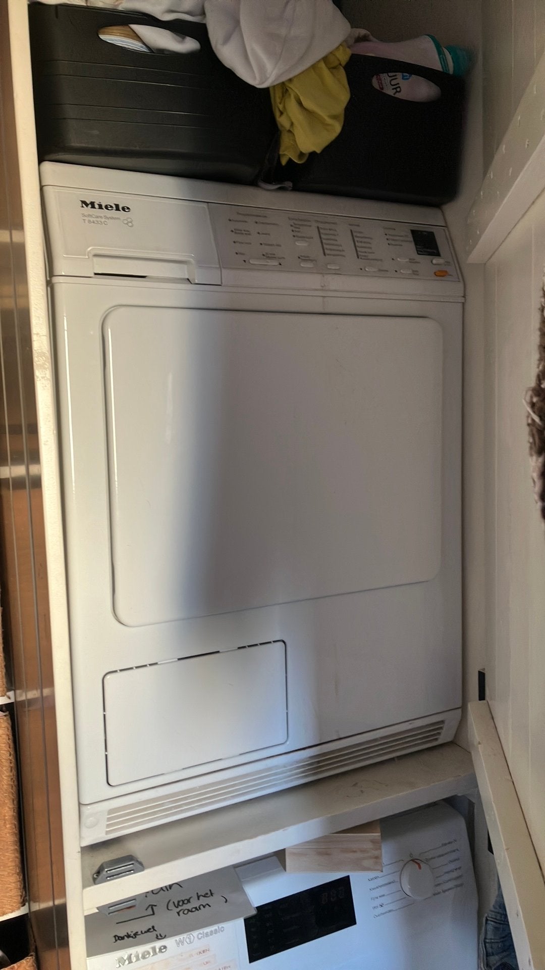 Miele droger defect, Ophalen of Verzenden, Voorlader, Niet werkend, 85 tot 90 cm