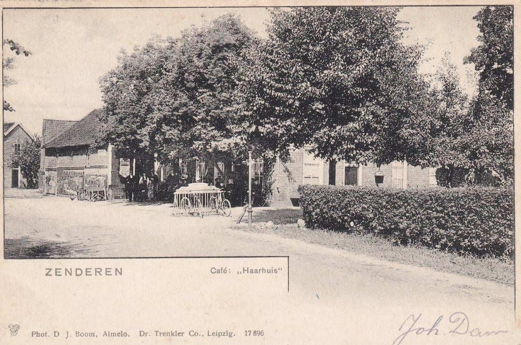 Zenderen, Cafe, Borne,1903., Verzenden, Voor 1920, Gelopen, Overijssel