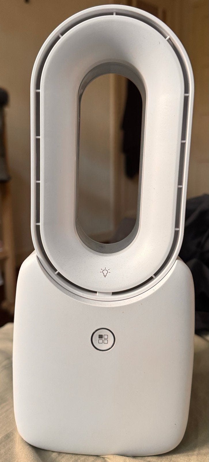 Stijlvolle bladeless ventilator - wit, Ophalen, Zo goed als nieuw, Tafelventilator