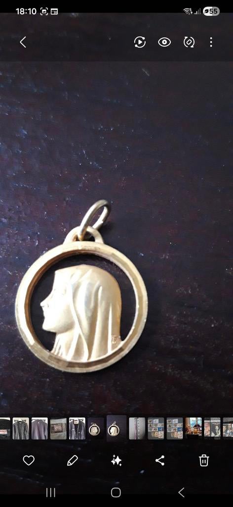 Fatima hanger., Ophalen of Verzenden, Zilver, Overige materialen