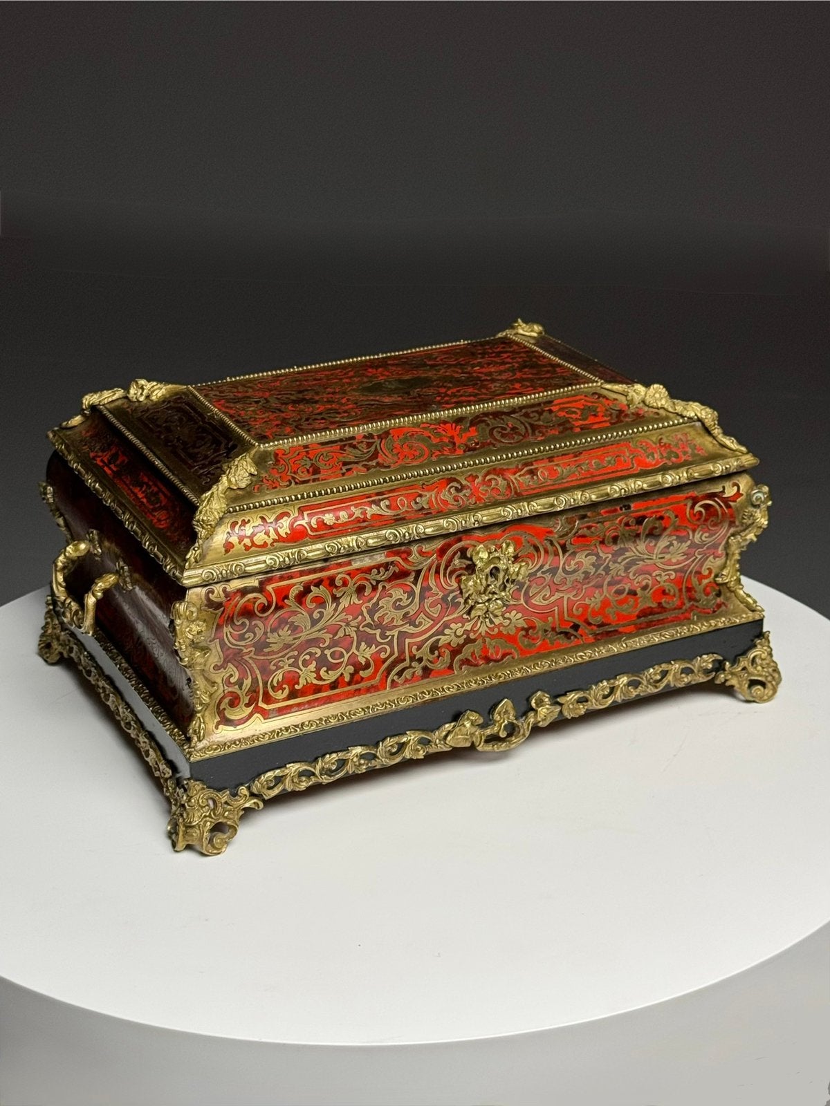 Napoleon III kistje Boulle stijl 19e eeuw, Ophalen, Gebruikt, Minder dan 50 cm