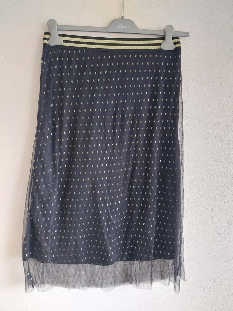 Zwarte rok met gouden stippen unisex, Kleding | Dames, Rokken, Zwart, Maat 42/44 (L), Ophalen of Verzenden, Onder de knie