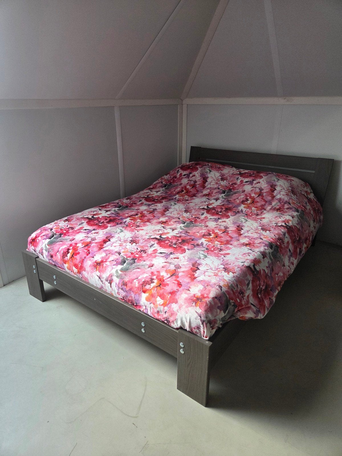 2 persoonsbed, Ophalen, Tweepersoons, Hout, 140 cm