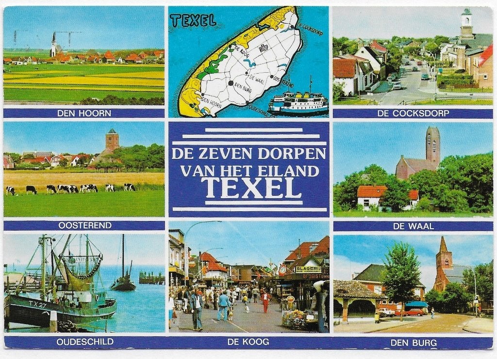 Texel gelopen ansichtkaart( B 2973 ), Ophalen of Verzenden, 1980 tot heden, Gelopen, Waddeneilanden