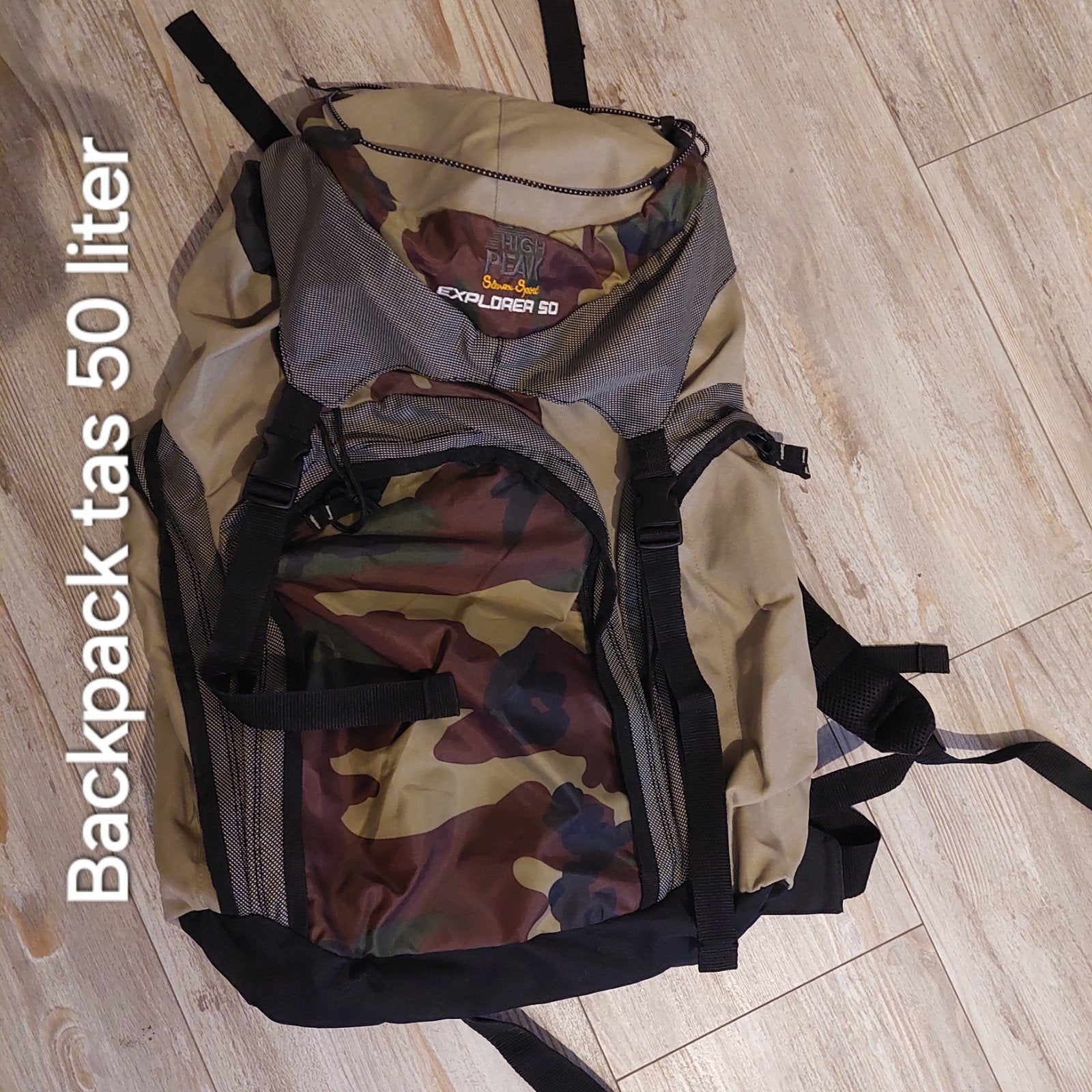Backpack tas 50 liter, Sport en Fitness, Ophalen of Verzenden, Gebruikt, Rugzak