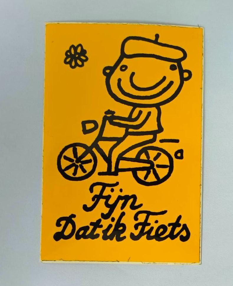 Sticker Fijn dat ik fiets, Ophalen of Verzenden, Zo goed als nieuw, Overige typen