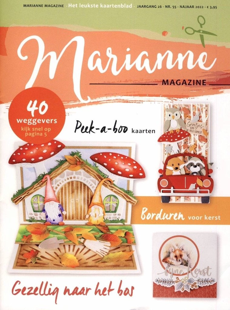 Marianne Magazine nr. 55 - kaarten maken, Gelezen, Marianne Magazine, Ophalen of Verzenden, Overige onderwerpen