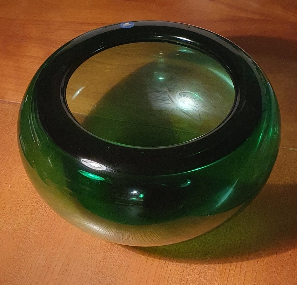 Royal Copenhagen Crystal smaragdgroene schaal, Ophalen