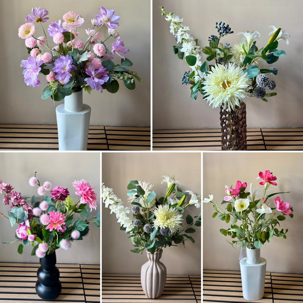 Betaalbare zijden bloemen | Complete boeketten vanaf €19,95, Binnen, 55 cm, Www.discountfashioncorner.nl, Ophalen of Verzenden