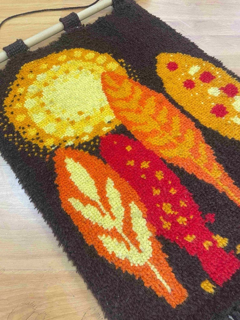 Smyrna wandkleed retro oranje bruin 93/53 cm, Huis en Inrichting, Woonaccessoires | Wanddecoraties, Gebruikt, 93 cm, Etten-Leur