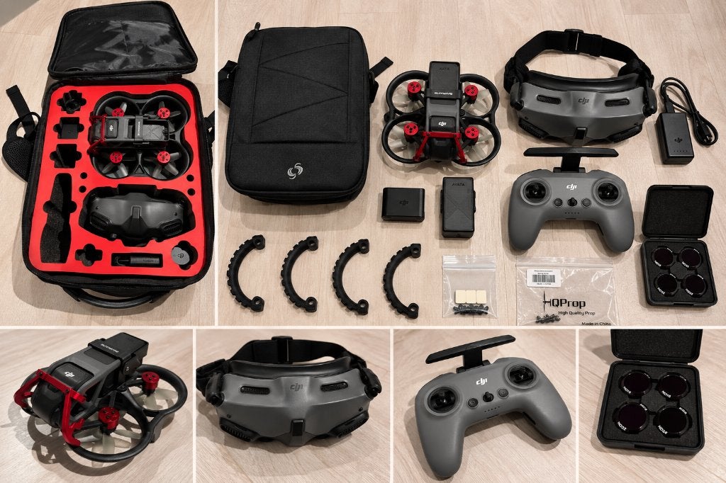 DJI Avata | Goggles 2 | 2 Controllers | ND filters | Extra's, Gebruikt, Cameradrone, Ophalen of Verzenden, DJI