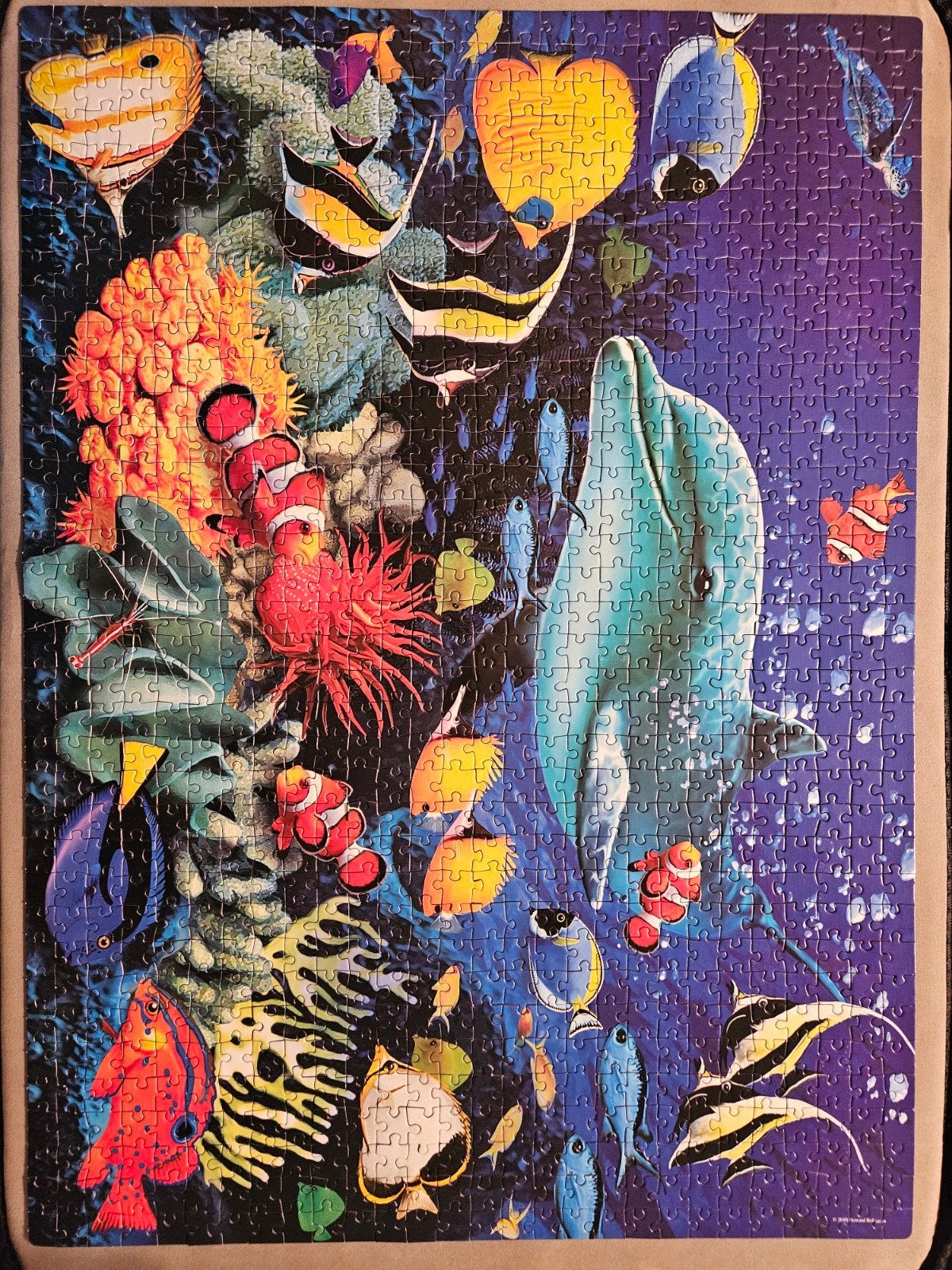 Clementoni Magic 3D Puzzel - Onderwaterwereld 1000 stukjes, Ophalen of Verzenden, 500 t/m 1500 stukjes, Zo goed als nieuw, Legpuzzel