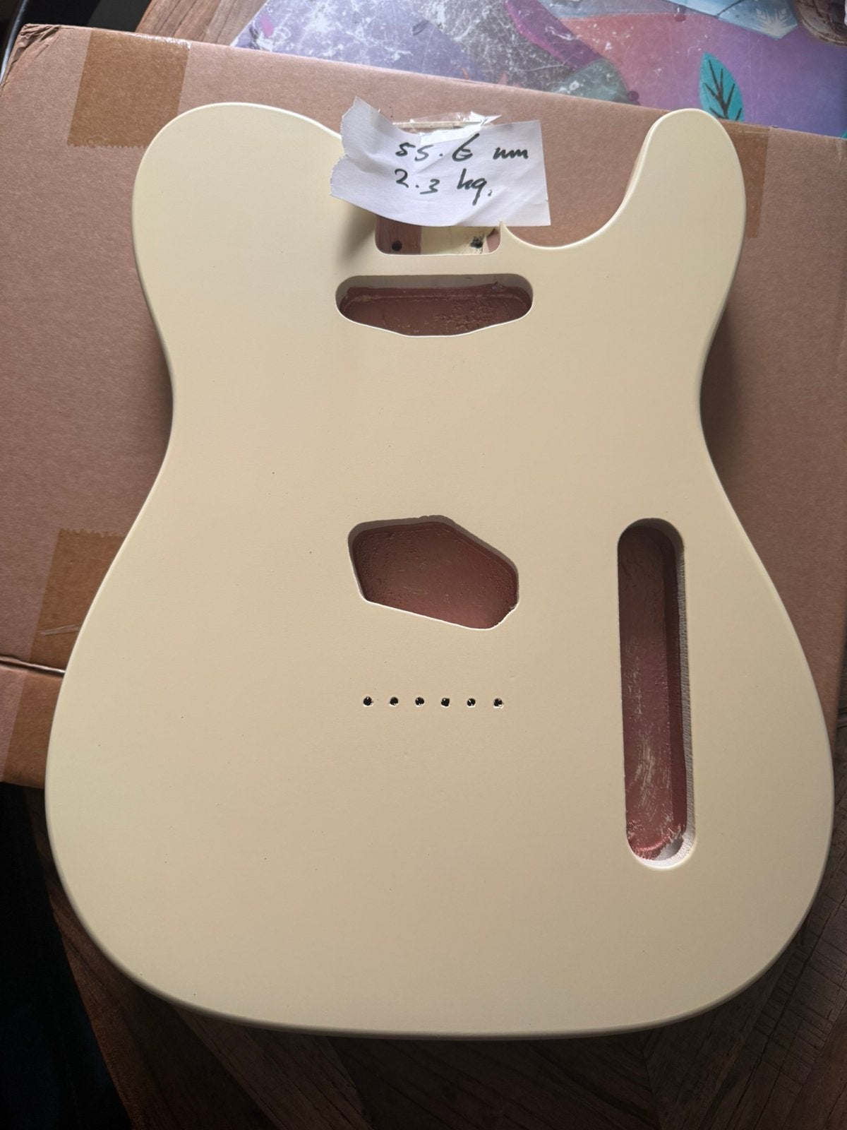 Telecaster body Nitro satin Vintage white Lees !!!, Verzenden, Geen, Geen, Jpsg