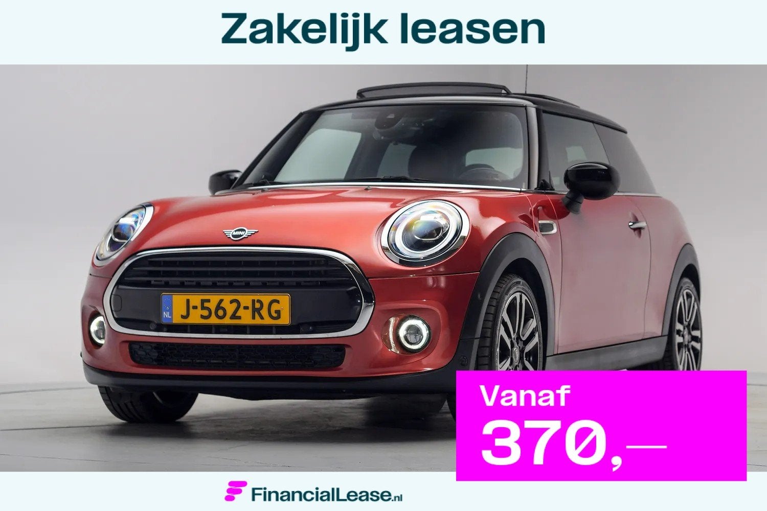 MINI Cooper 1.5 Cooper Summer Red Edition Aut. [ Panorama LE, 136 pk, Gebruikt, 49 €/maand, Bedrijf