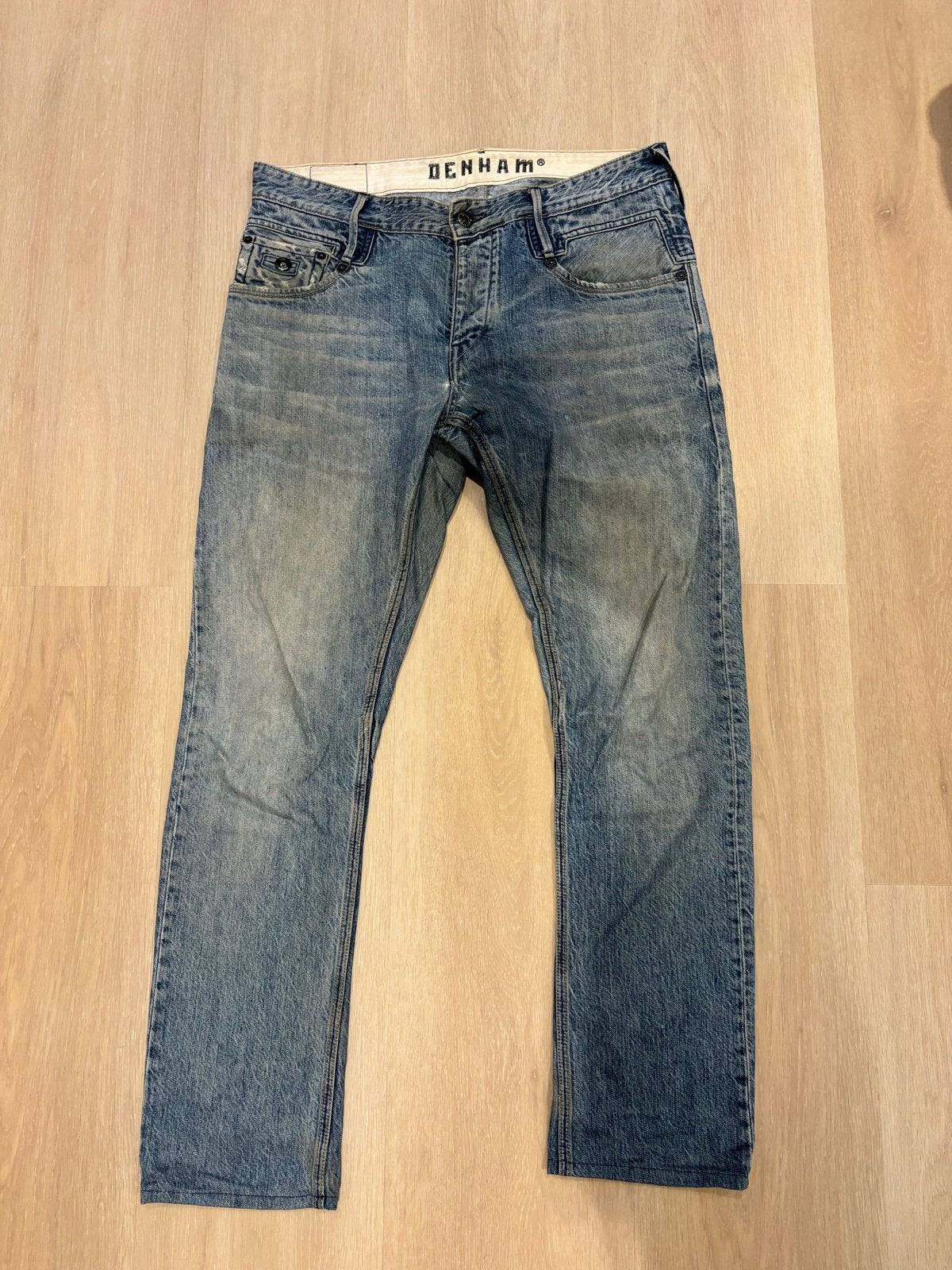 Denham Skinny Fit W33, Ophalen of Verzenden, Gedragen, Blauw, W33 - W34 (confectie 48/50)