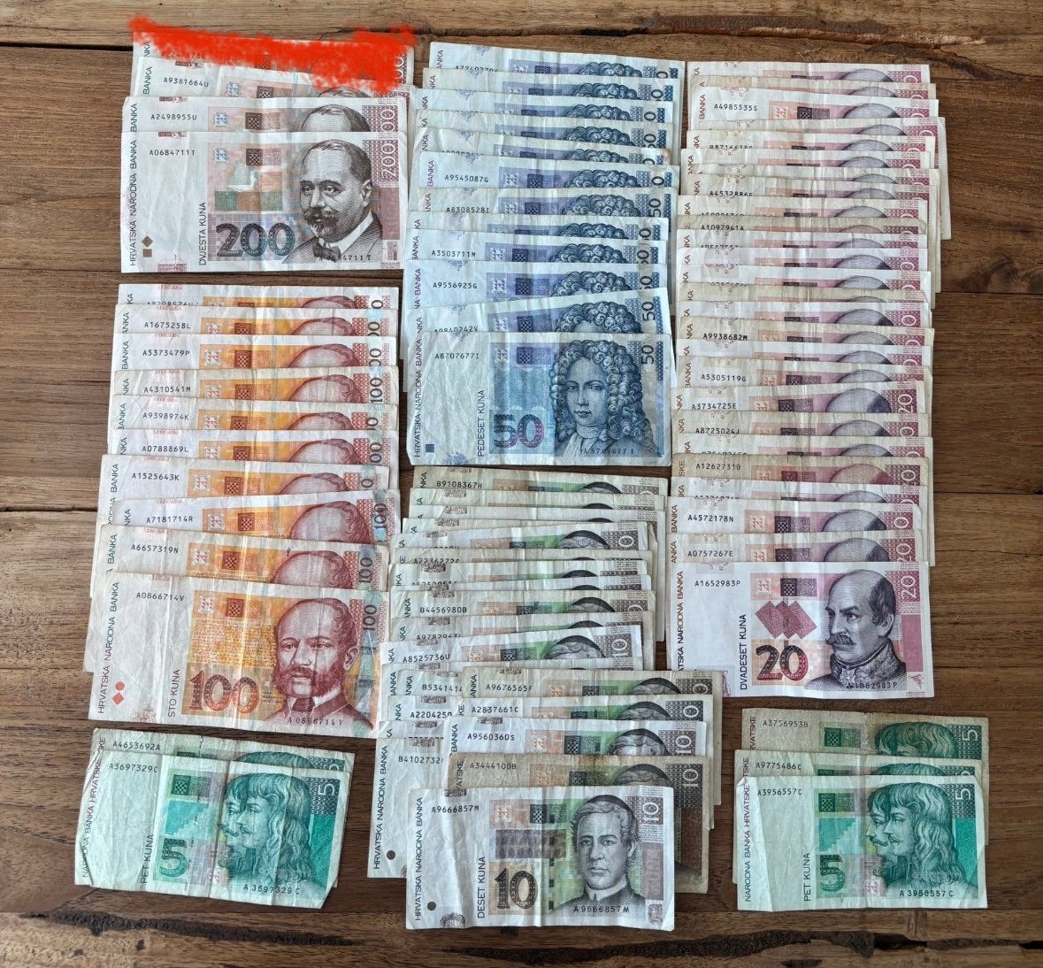 Kroatië kuna biljetten 2955 HRK, Ophalen of Verzenden, Buitenland, Bankbiljetten