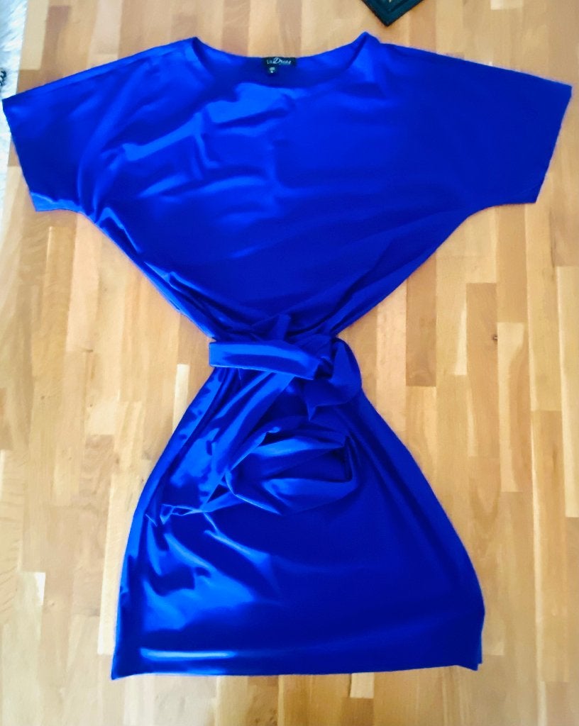 La dress jurk maat L, Kleding | Dames, Jurken, Blauw, Maat 42/44 (L), Ophalen of Verzenden, Zo goed als nieuw