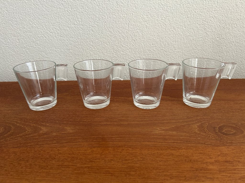 4x koffiekopje glas, Huis en Inrichting, Keuken | Servies, Glas of Glazen, Ophalen of Verzenden, Overige stijlen, Glas