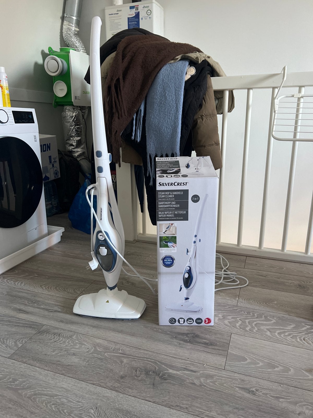 Silvercrest 2-in-1 Stoommop & Handstoomreiniger, Ophalen, Zo goed als nieuw