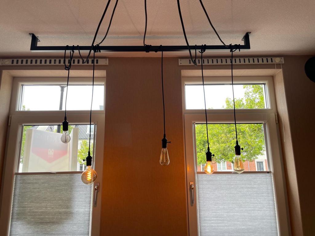 Loftdeur lampen - Industriële hanglampen, Ophalen, Zo goed als nieuw, Metaal, 75 cm of meer