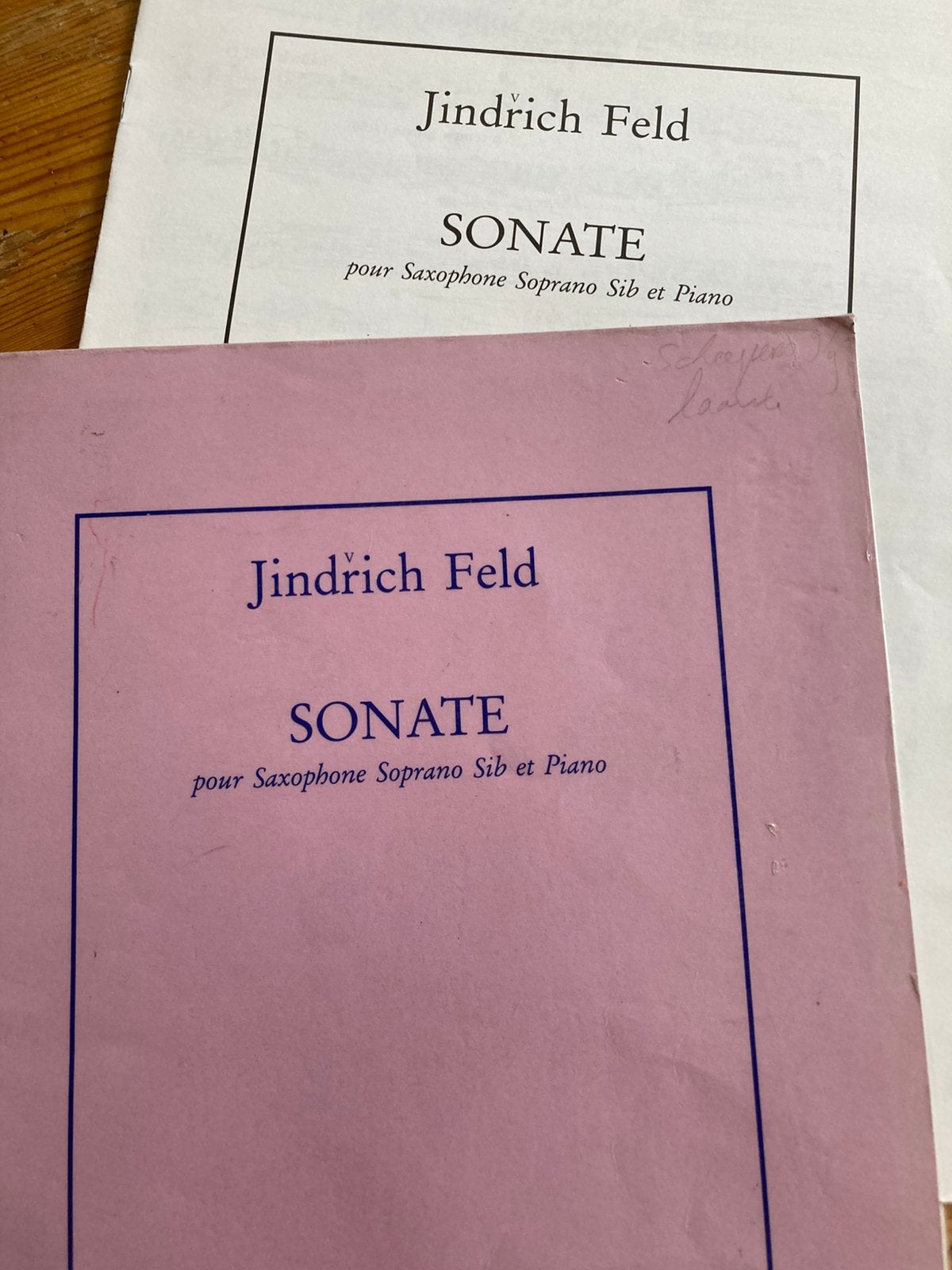 Sonate, Jindrich Feld voor sopraansax en piano, Muziek en Instrumenten, Gebruikt, Saxofoon, Klassiek, Ophalen of Verzenden