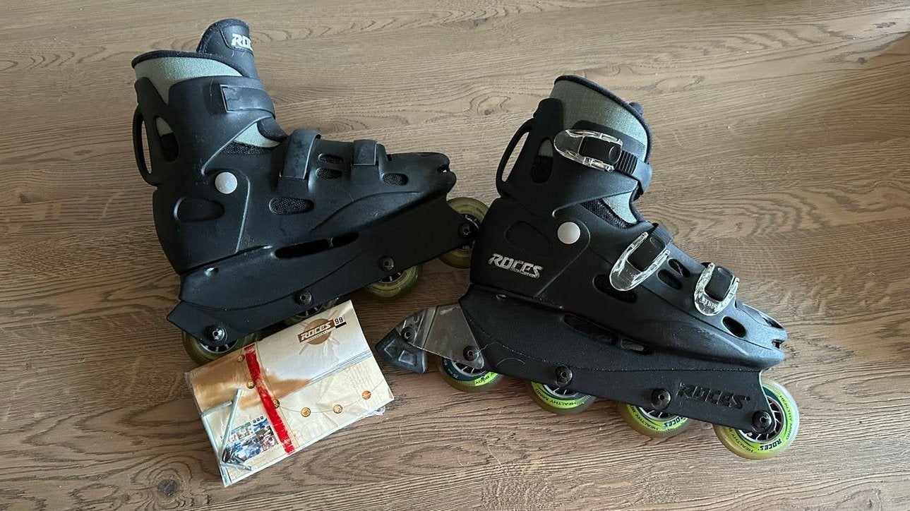 Vintage Roces Aggressive Inline Skates – mt 42, Ophalen, Roces, Zo goed als nieuw, Inline skates 4 wielen