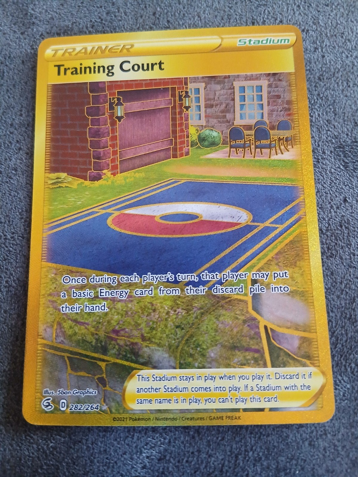 Pokemon Training Court Gold Secret Rare 282/264, Ophalen, Zo goed als nieuw, Losse kaart, Foil