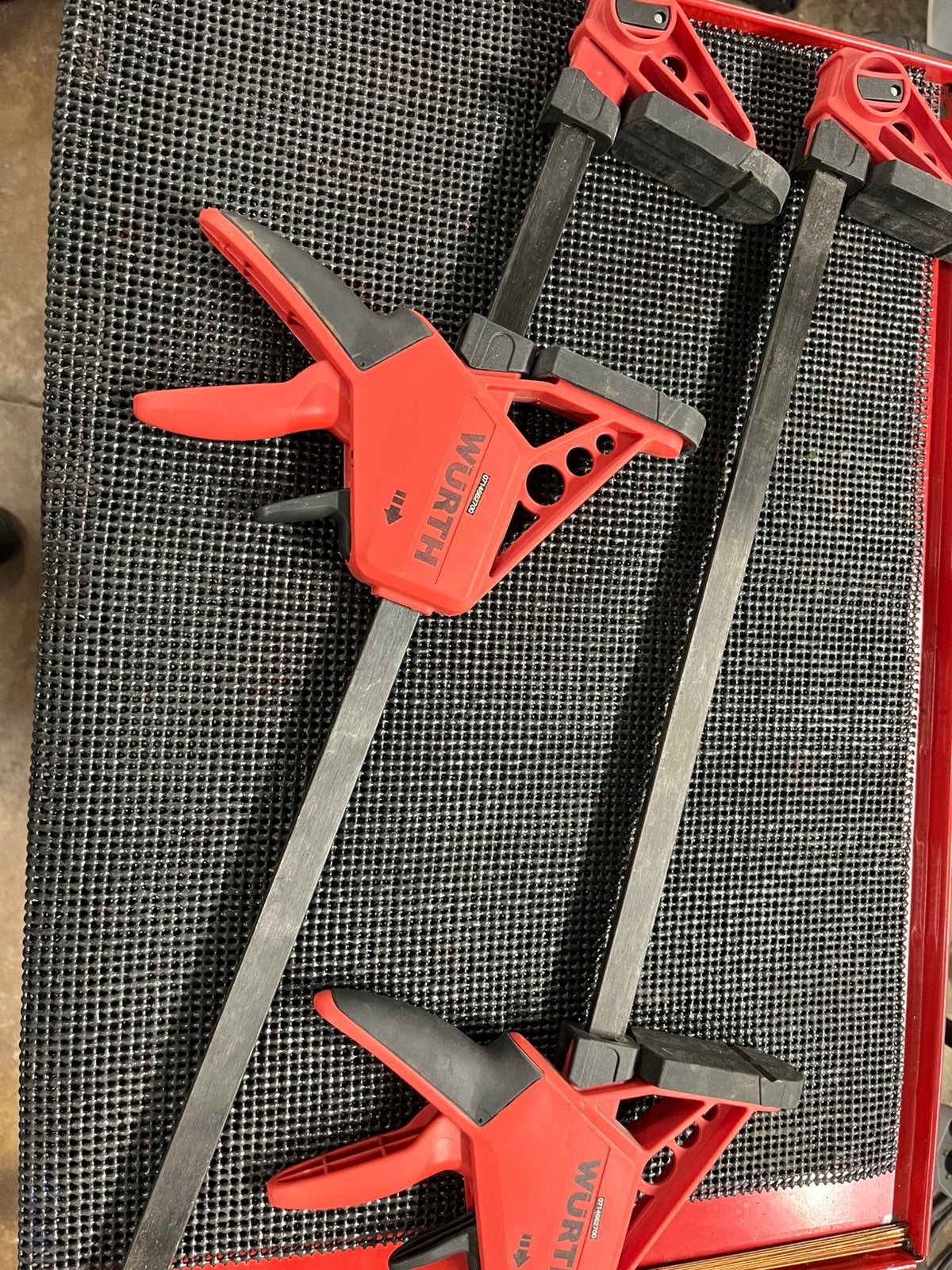 2x Würth éénhandsklem / snelspanklem 700 mm, Ophalen, Zo goed als nieuw
