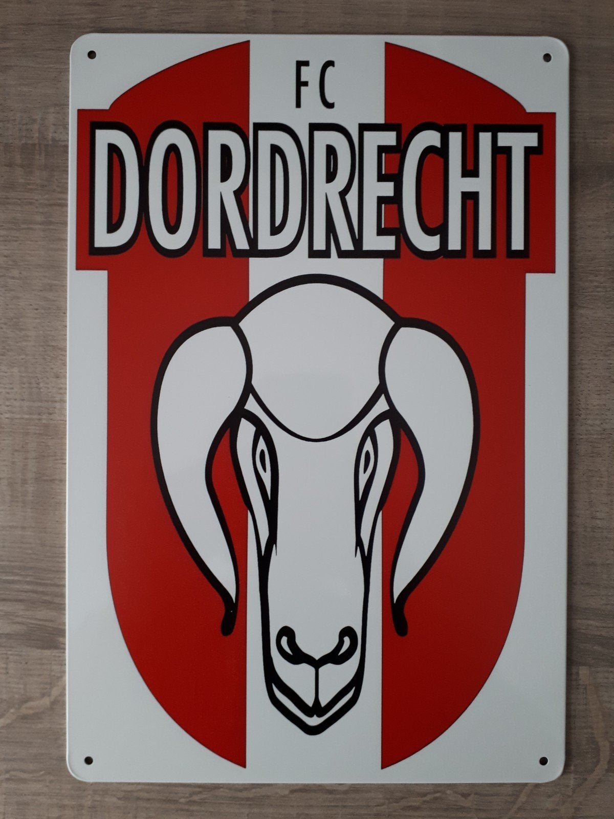 Fc Dordrecht 20x30 cm Metalen Reclamebord, Ophalen of Verzenden, Nieuw