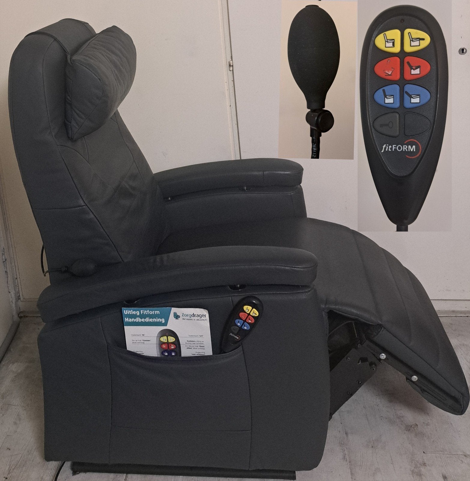 Fitform 570 Vario Sta- Op stoel Leer zorgfauteuil
Deze Fitfo, Huis en Inrichting, Ophalen, Zo goed als nieuw, Leer, 50 tot 75 cm