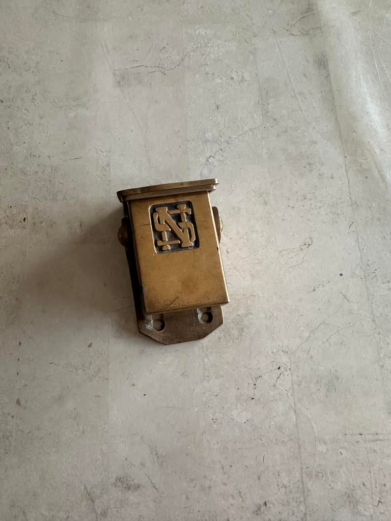 Vintage bronzen NS asbak, ca. 50 jaar oud, Ophalen