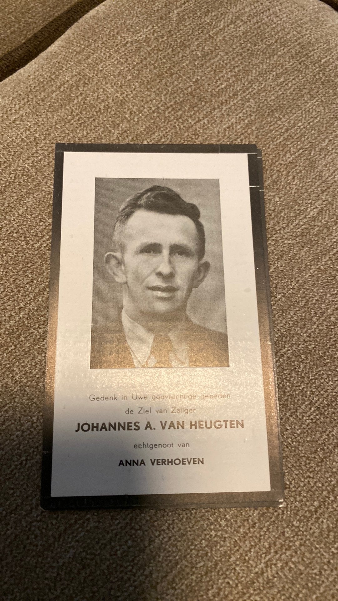 JA van Heugten x Verhoeven 1921 Asten 1952 Canada, Ophalen of Verzenden