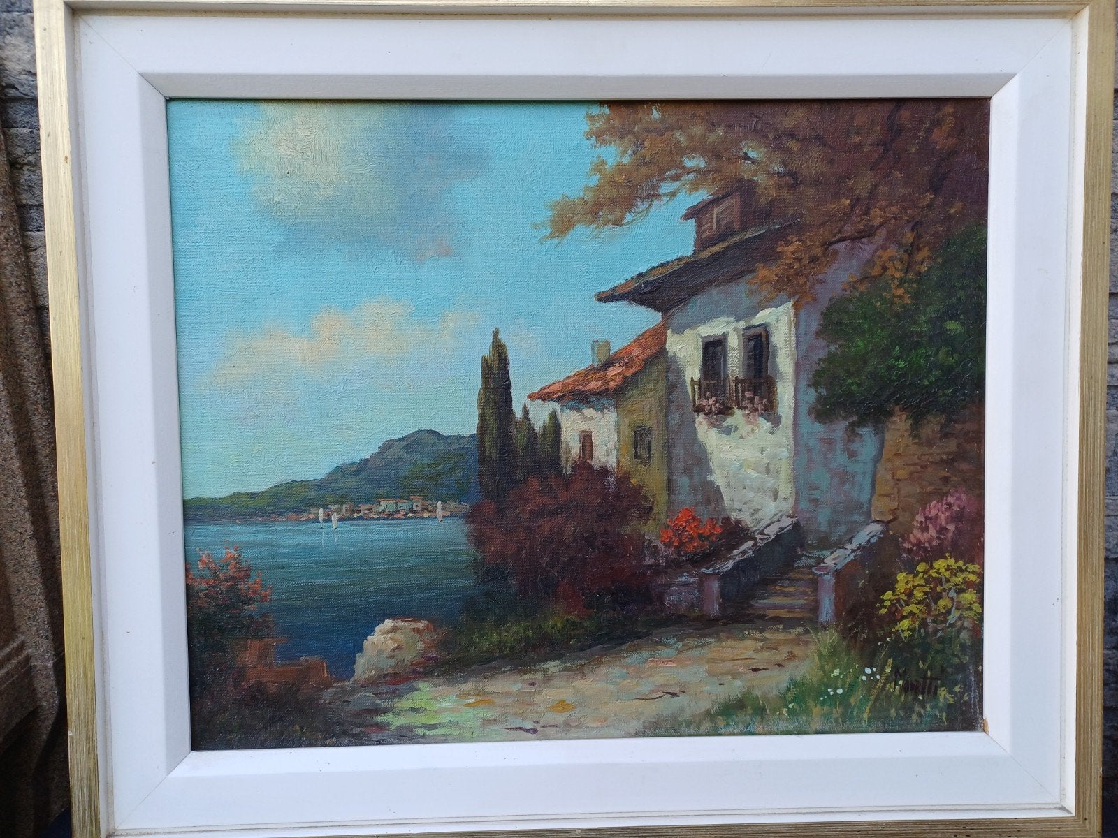 Meer van Lugano. Moretti., Ophalen of Verzenden