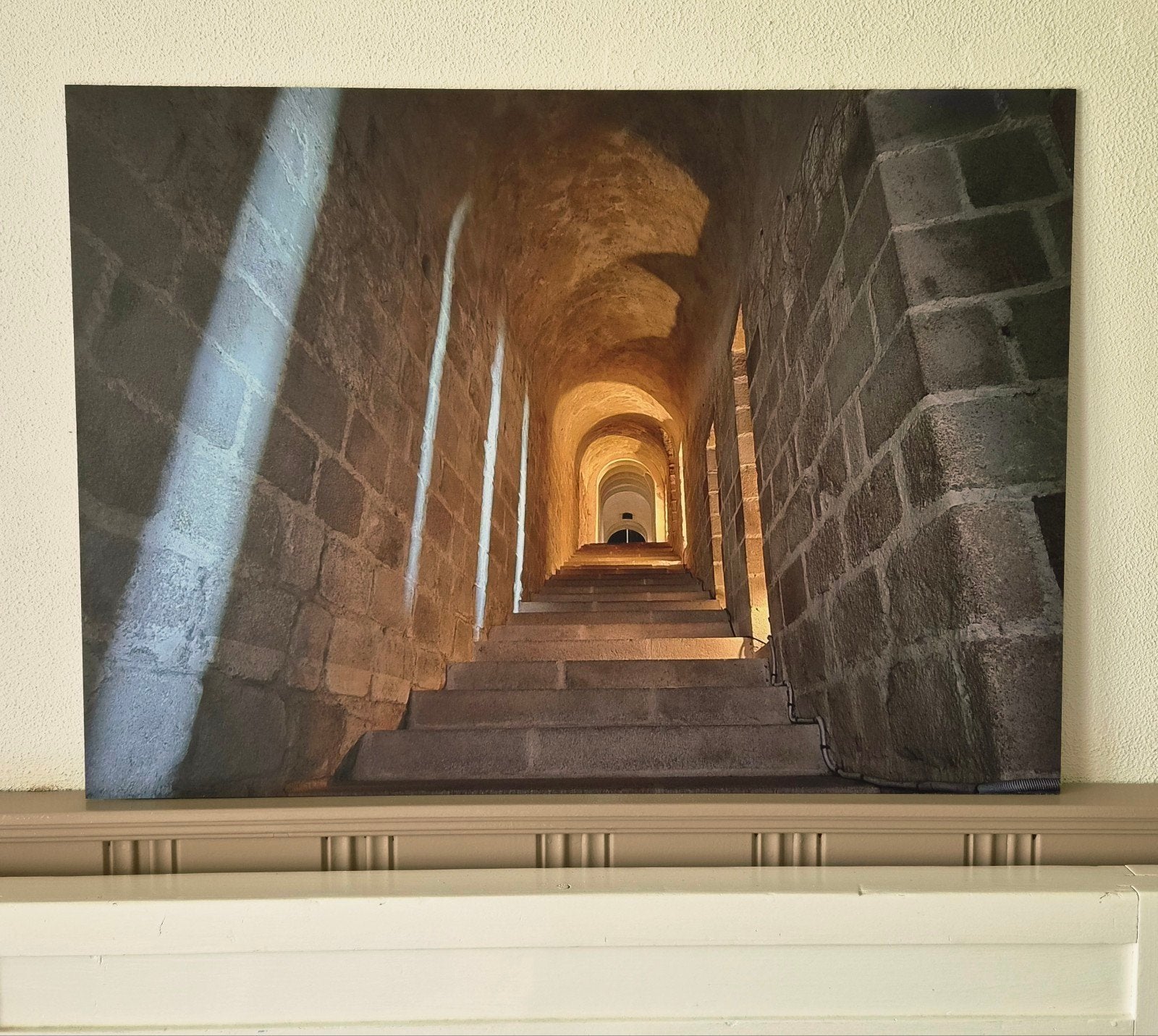 Foto op aluminium van in de abdij van Mont-Saint-Michel, Antiek en Kunst, Ophalen