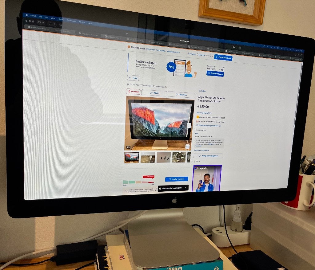 Apple 27-inch Led Cinema Display (model A1316), Gaming, Ingebouwde speakers, Gebruikt, DisplayPort
