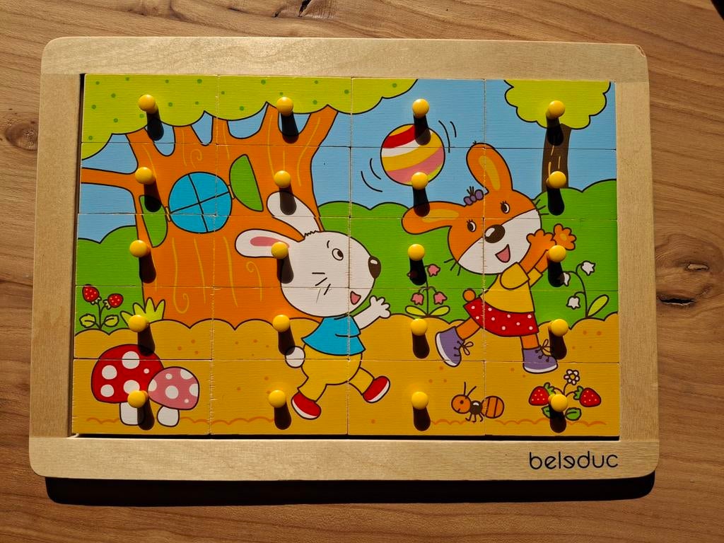 Leuke puzzel Beleduc konijntjes, Ophalen of Verzenden, 10 tot 50 stukjes