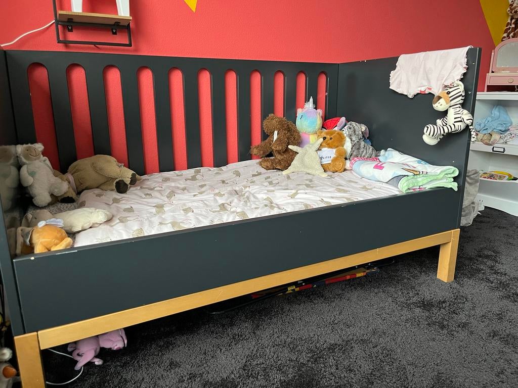 Quax Moon Shadow doorgroeibed, Ophalen, Eenpersoons, Overige maten, Grijs